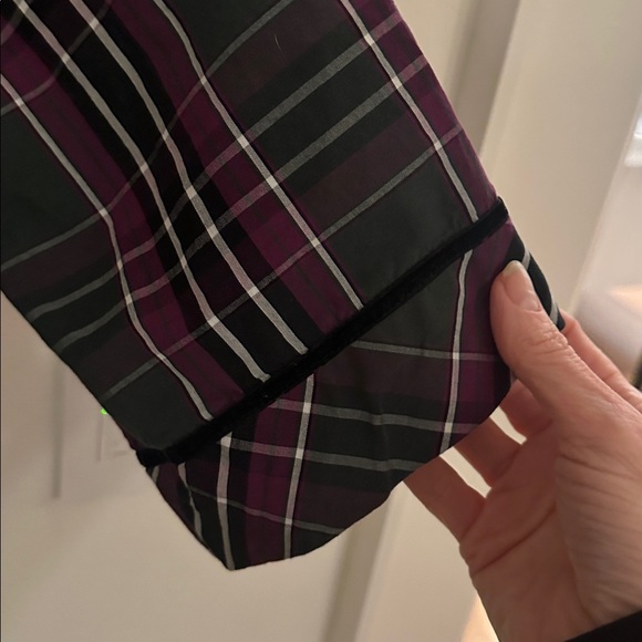 Tuckernuck Aubergine Tartan Indre Dress 3/4 Sleeve Mini Plaid xs - Picture 8 of 14